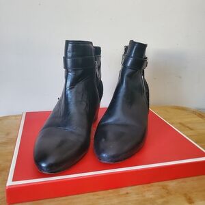 Coach Black Leather Ankle Booties